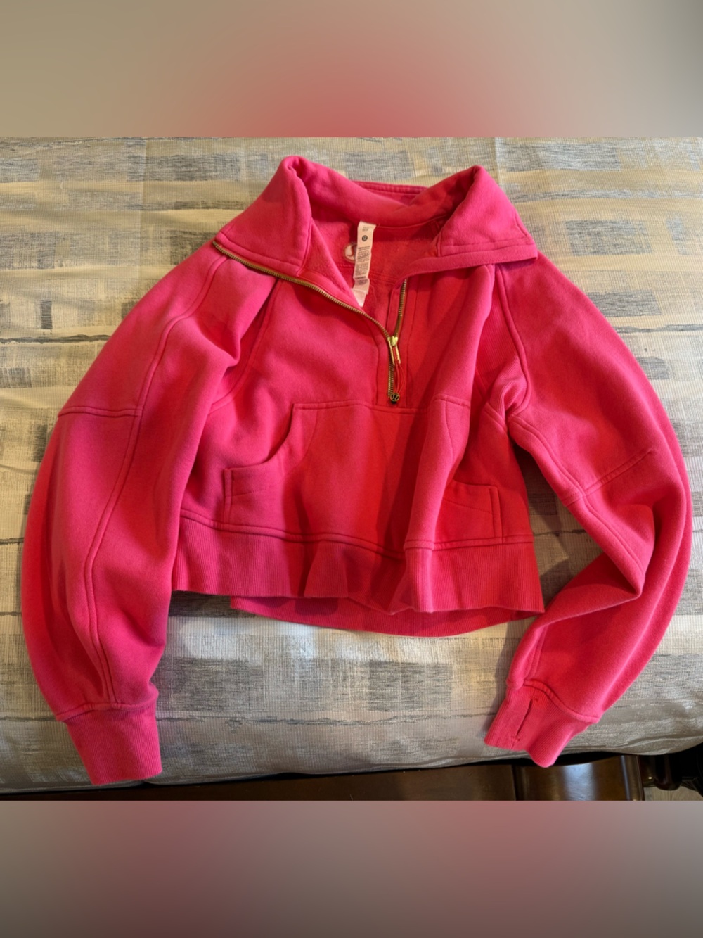 lululemon athletica Hot Pink Half-Zip Pullover